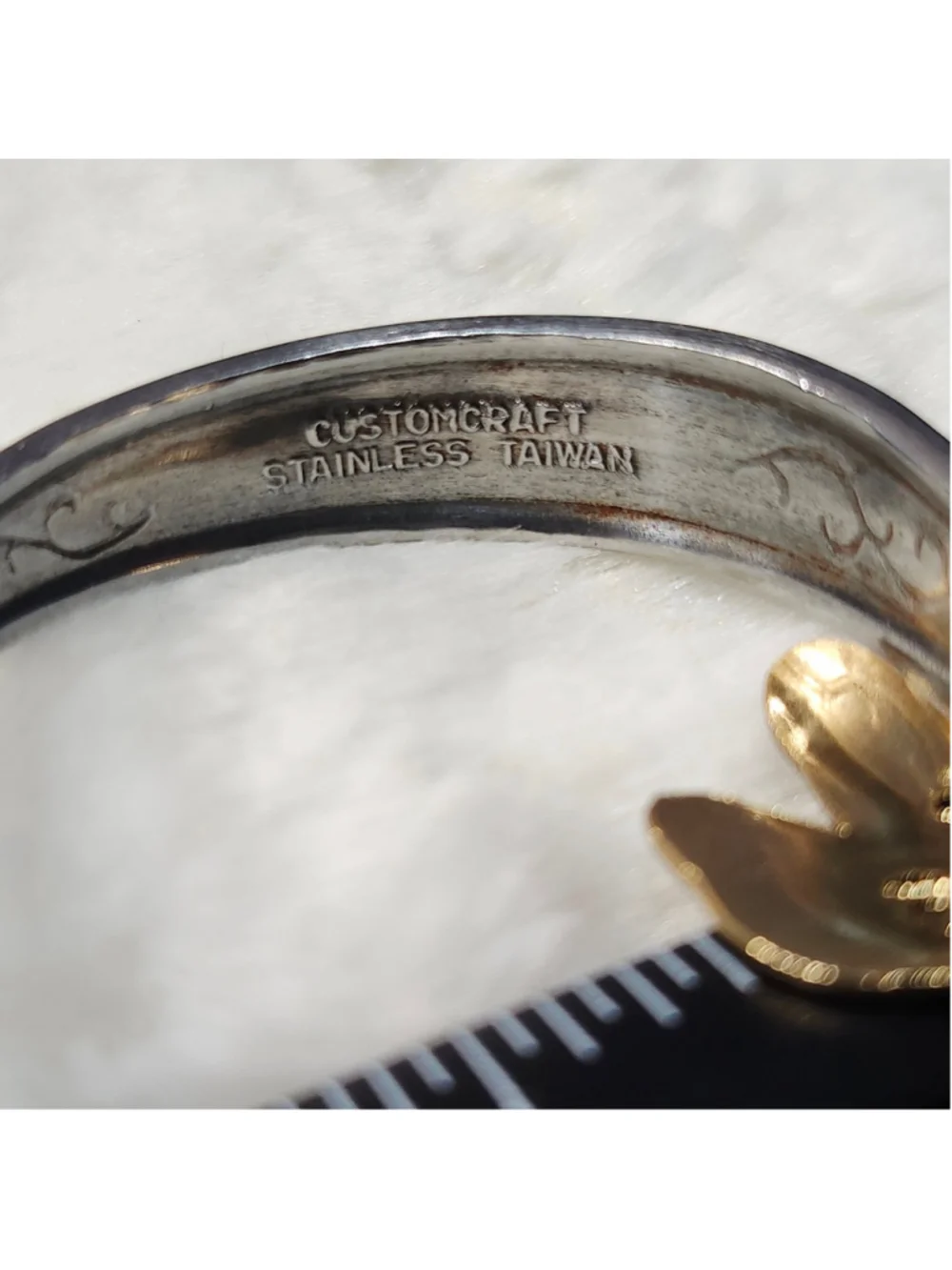 Floral Spoon Handle Silverwear Bracelet dragonfly charm